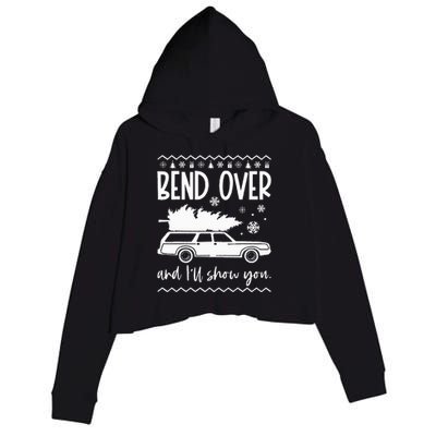 Bend Over And I'll Show You Christmas Couples Matching Crop Fleece Hoodie