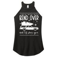 Bend Over And I'll Show You Christmas Couples Matching Women's Perfect Tri Rocker Tank