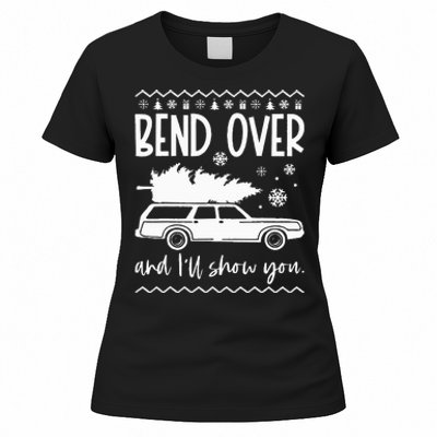 Bend Over And I'll Show You Christmas Couples Matching Women's T-Shirt