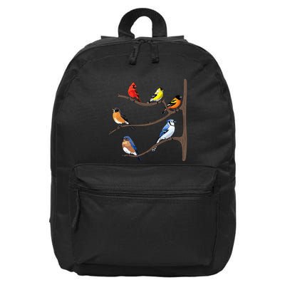 Birds On A Branch Birding Birdwatching Birder Bird Watcher 16 in Basic Backpack