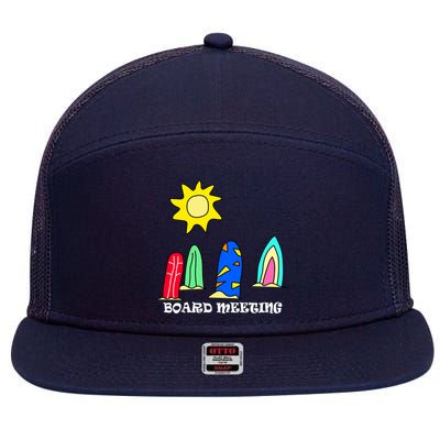 Board Meeting 7 Panel Mesh Trucker Snapback Hat