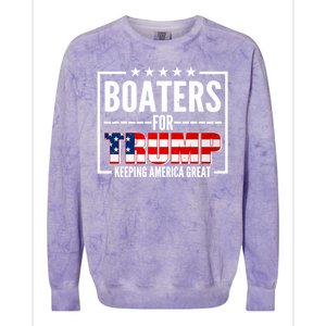 Boaters For Trump Keeping American Great Colorblast Crewneck Sweatshirt