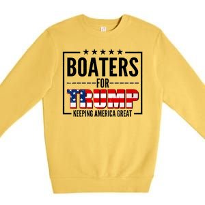 Boaters For Trump Keeping American Great Premium Crewneck Sweatshirt