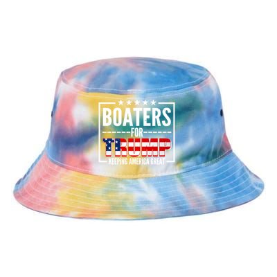 Boaters For Trump Keeping American Great Tie Dye Newport Bucket Hat