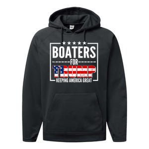 Boaters For Trump Keeping American Great Performance Fleece Hoodie