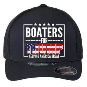 Boaters For Trump Keeping American Great Flexfit Unipanel Trucker Cap