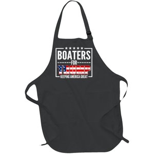 Boaters For Trump Keeping American Great Full-Length Apron With Pockets