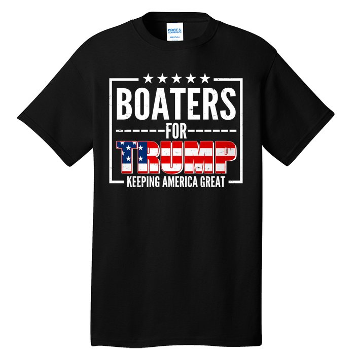 Boaters For Trump Keeping American Great Tall T-Shirt