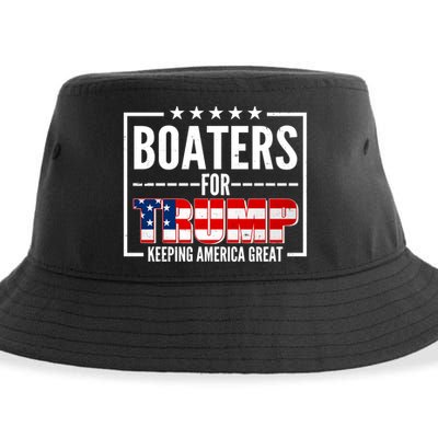 Boaters For Trump Keeping American Great Sustainable Bucket Hat