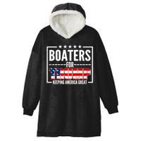 Boaters For Trump Keeping American Great Hooded Wearable Blanket