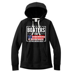 Boaters For Trump Keeping American Great Women's Fleece Hoodie