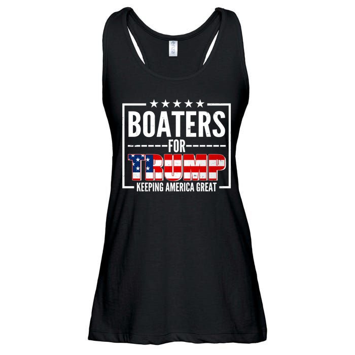 Boaters For Trump Keeping American Great Ladies Essential Flowy Tank