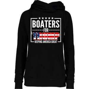 Boaters For Trump Keeping American Great Womens Funnel Neck Pullover Hood