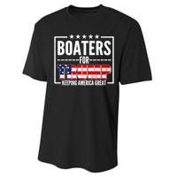 Boaters For Trump Keeping American Great Performance Sprint T-Shirt