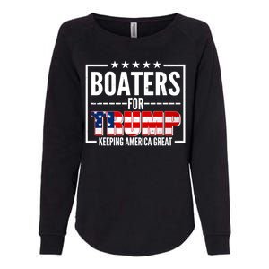 Boaters For Trump Keeping American Great Womens California Wash Sweatshirt