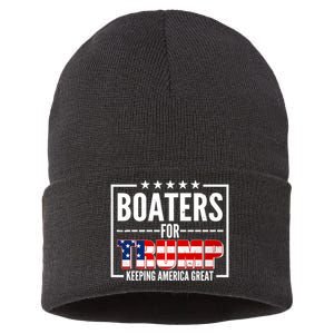 Boaters For Trump Keeping American Great Sustainable Knit Beanie