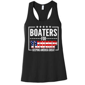 Boaters For Trump Keeping American Great Women's Racerback Tank