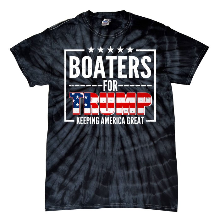 Boaters For Trump Keeping American Great Tie-Dye T-Shirt