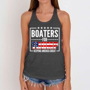 Boaters For Trump Keeping American Great Women's Knotted Racerback Tank