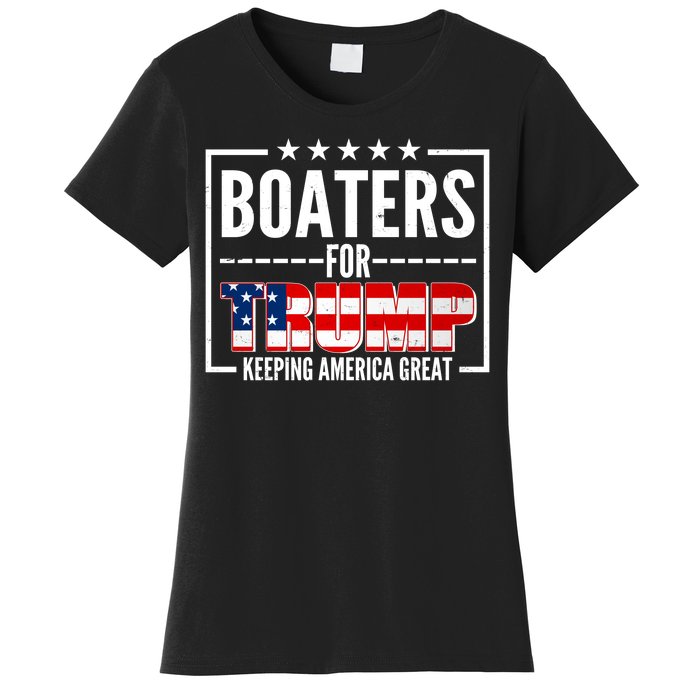 Boaters For Trump Keeping American Great Women's T-Shirt