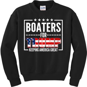 Boaters For Trump Keeping American Great Kids Sweatshirt