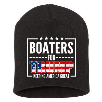 Boaters For Trump Keeping American Great Short Acrylic Beanie