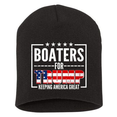 Boaters For Trump Keeping American Great Short Acrylic Beanie