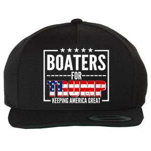 Boaters For Trump Keeping American Great Wool Snapback Cap