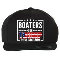 Boaters For Trump Keeping American Great Wool Snapback Cap