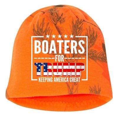 Boaters For Trump Keeping American Great Kati - Camo Knit Beanie