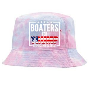 Boaters For Trump Keeping American Great Tie-Dyed Bucket Hat