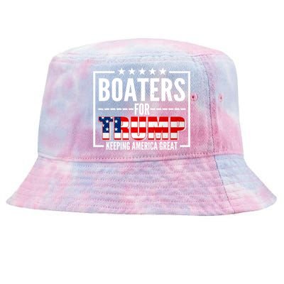 Boaters For Trump Keeping American Great Tie-Dyed Bucket Hat