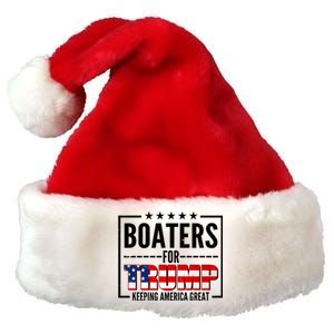 Boaters For Trump Keeping American Great Premium Christmas Santa Hat