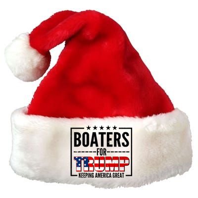 Boaters For Trump Keeping American Great Premium Christmas Santa Hat