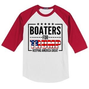 Boaters For Trump Keeping American Great Kids Colorblock Raglan Jersey