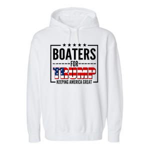 Boaters For Trump Keeping American Great Garment-Dyed Fleece Hoodie