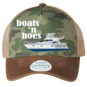 Boats N Hoes Funny Boating Legacy Tie Dye Trucker Hat