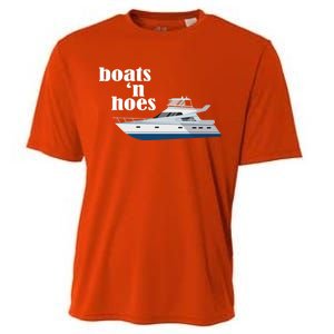 Boats N Hoes Funny Boating Cooling Performance Crew T-Shirt