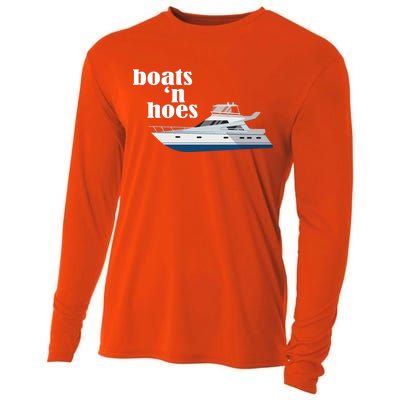 Boats N Hoes Funny Boating Cooling Performance Long Sleeve Crew