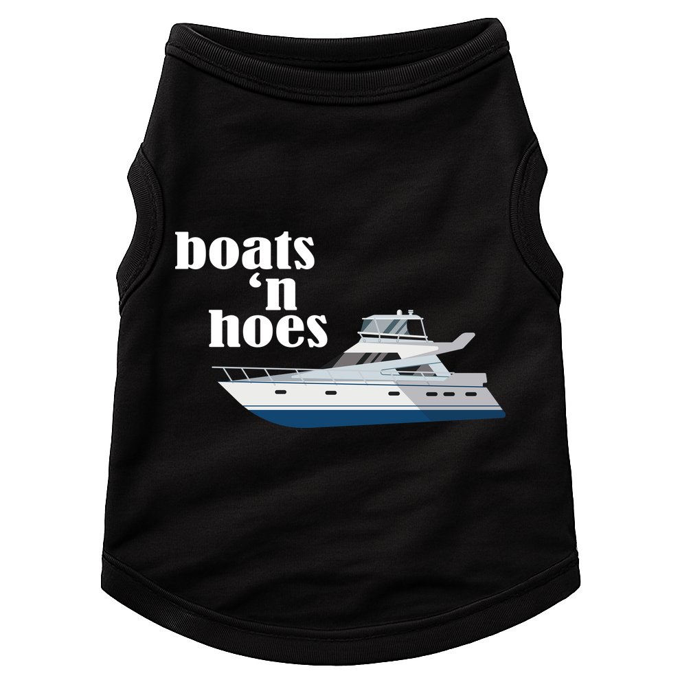 Boats N Hoes Funny Boating Doggie Tank