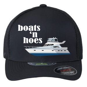 Boats N Hoes Funny Boating Flexfit Unipanel Trucker Cap