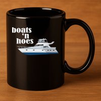 Boats N Hoes Funny Boating 11oz C Handle Ceramic Mug