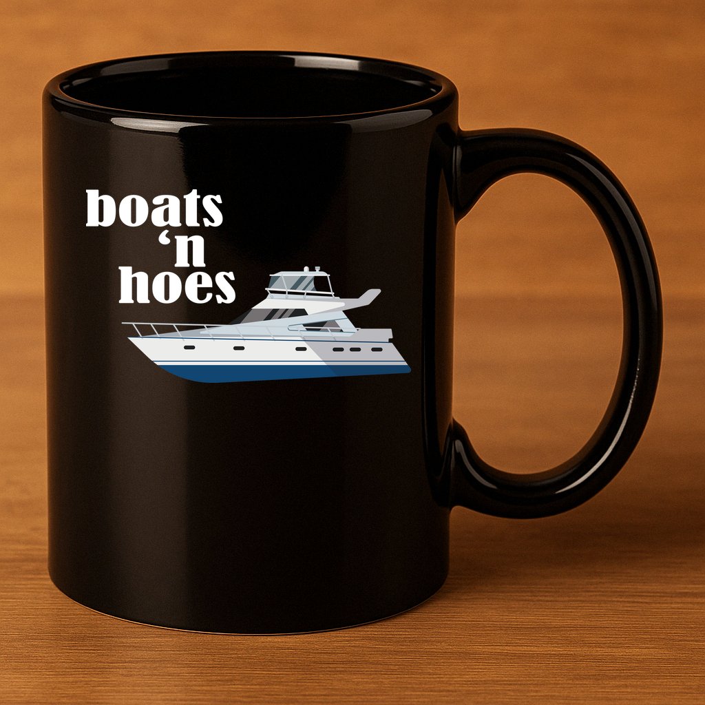 Boats N Hoes Funny Boating 11oz C Handle Ceramic Mug