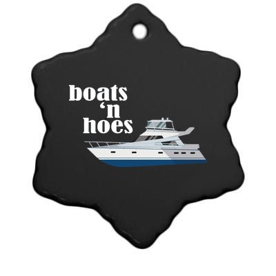 Boats N Hoes Funny Boating Ceramic Star Ornament