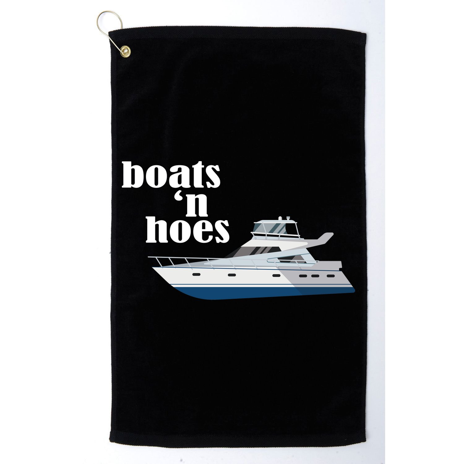 Boats N Hoes Funny Boating Golf Towel