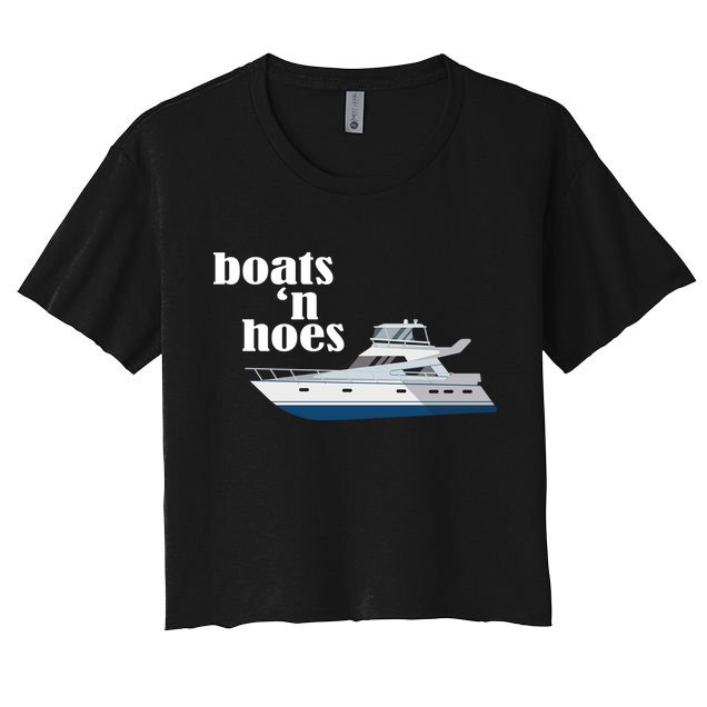 Boats N Hoes Funny Boating Crop Top