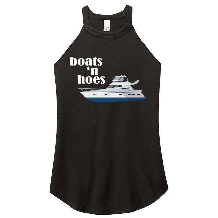 Boats N Hoes Funny Boating Women's Perfect Tri Rocker Tank