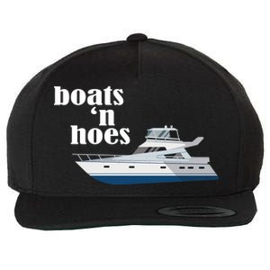 Boats N Hoes Funny Boating Wool Snapback Cap