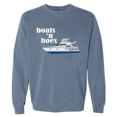 Boats N Hoes Funny Boating Garment-Dyed Sweatshirt