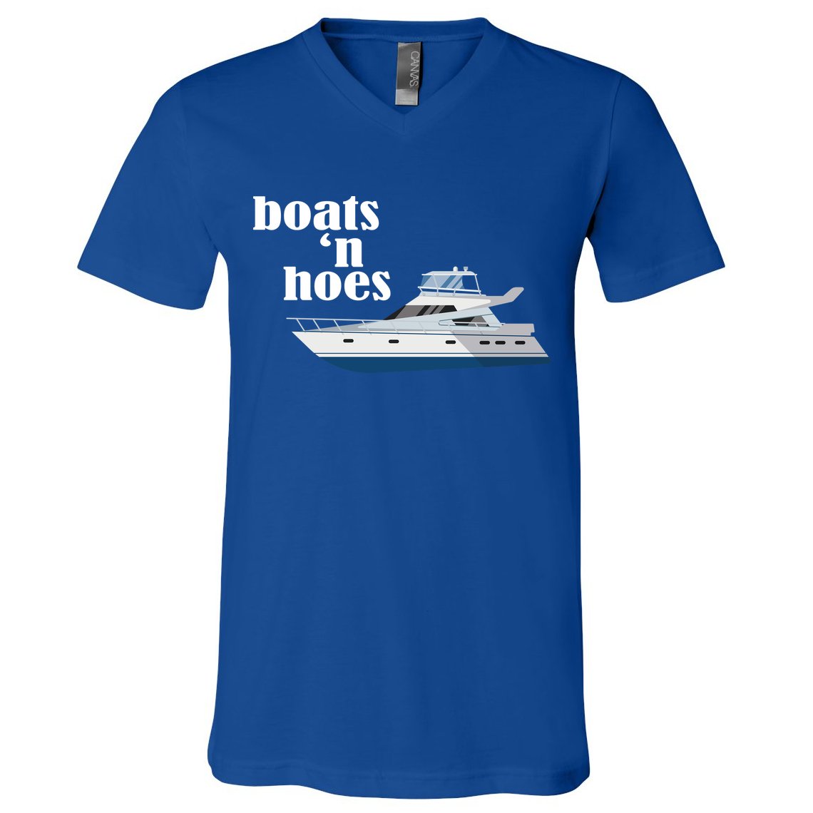 Boats N Hoes Funny Boating V-Neck T-Shirt